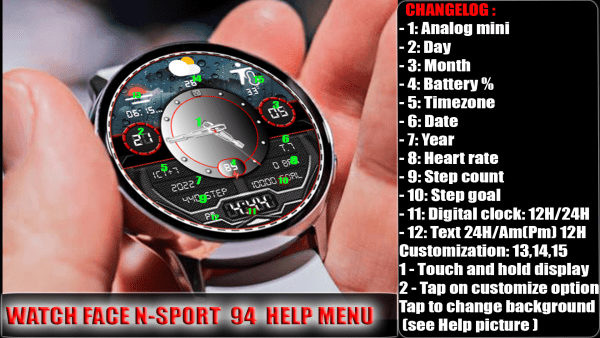 [N-Sport94] Weather N-Sport Watch Face - N-Sport Watch Face
