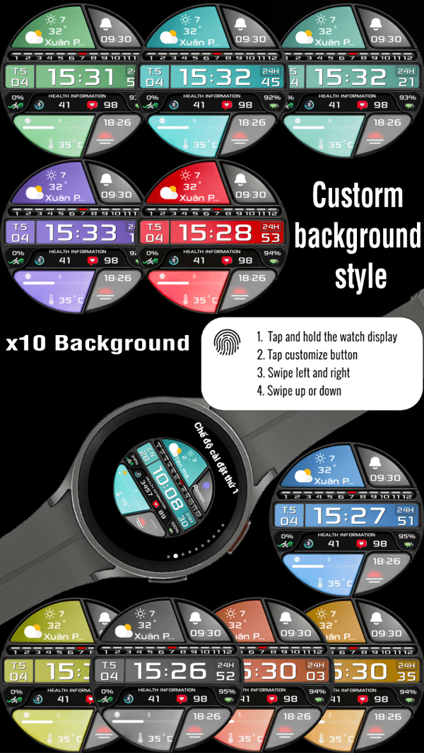 N-Sport701- Digital Times N-Sport Watch Face -Samsung Galaxy Watch Ultra/7/6/5/4 - Hình Ảnh 4