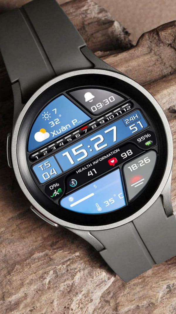 N-Sport701- Digital Times N-Sport Watch Face -Samsung Galaxy Watch Ultra/7/6/5/4