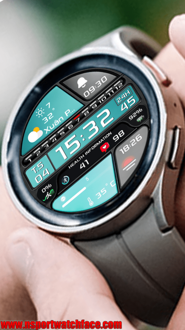 N-Sport701- Digital Times N-Sport Watch Face -Samsung Galaxy Watch Ultra/7/6/5/4 - Hình Ảnh 3