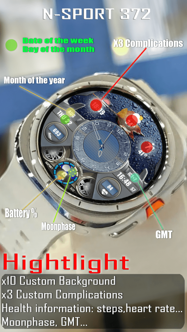 N-Sport372 Driver Tourbillon N-Sport Watch Face - Hình Ảnh 6