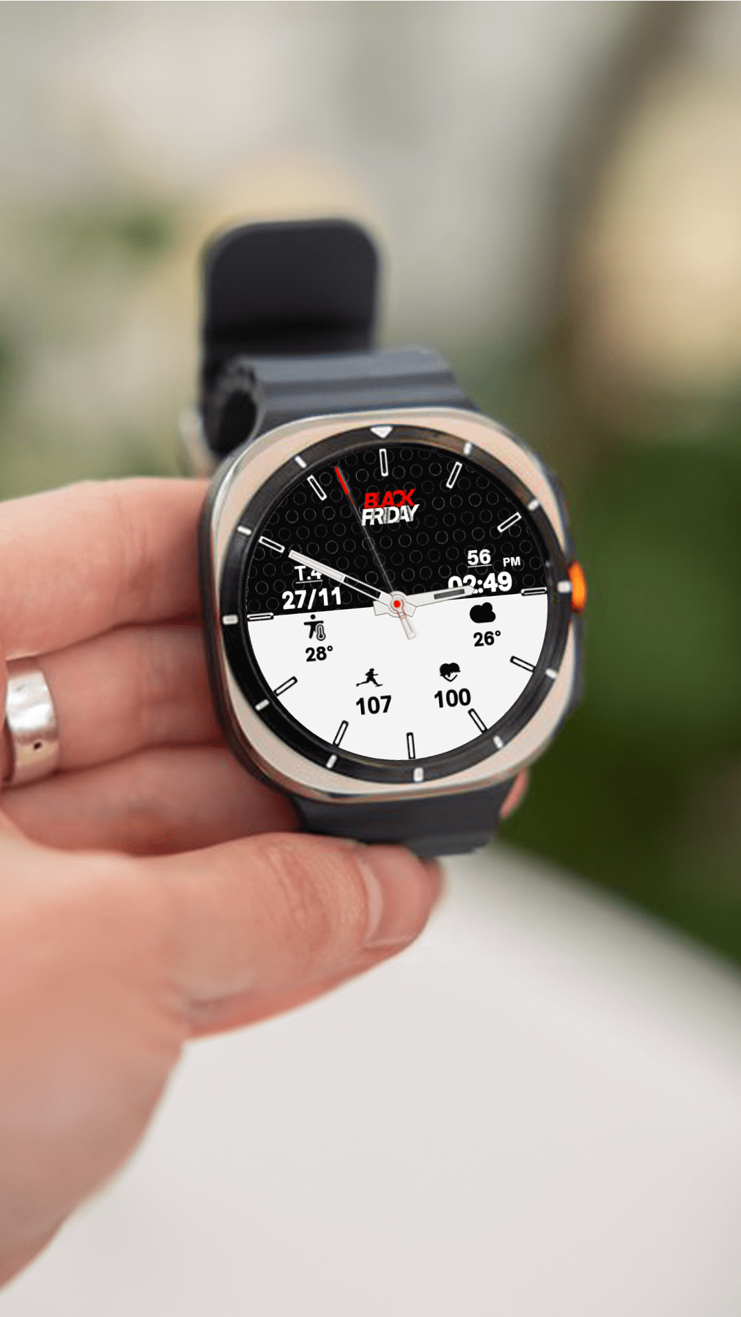 Samsung Galaxy Watch faces - N-SPORT719 Black & White Watch Face