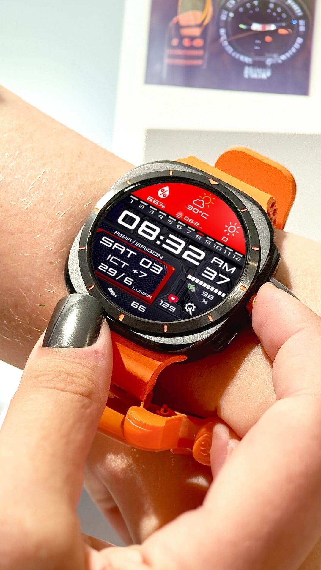 Samsung Galaxy Watch faces - N-SPORT707 Legend Digital N-SPORT Watch Face Samsung Galaxy Watch Ultra, 4,5,6,7 & WearOS devices