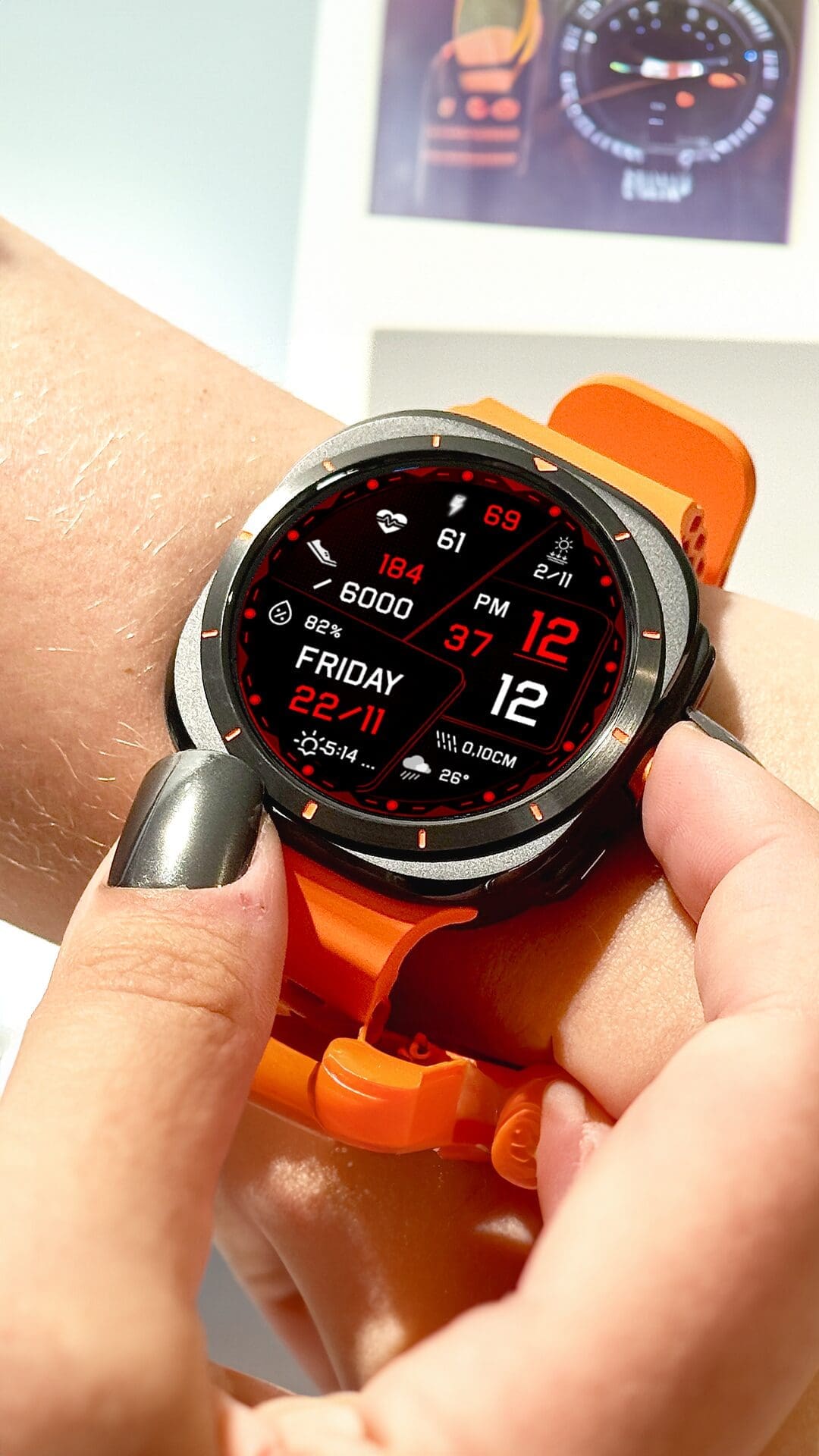 Samsung Galaxy Watch faces - N-SPORT717 3D Digital Watch Face