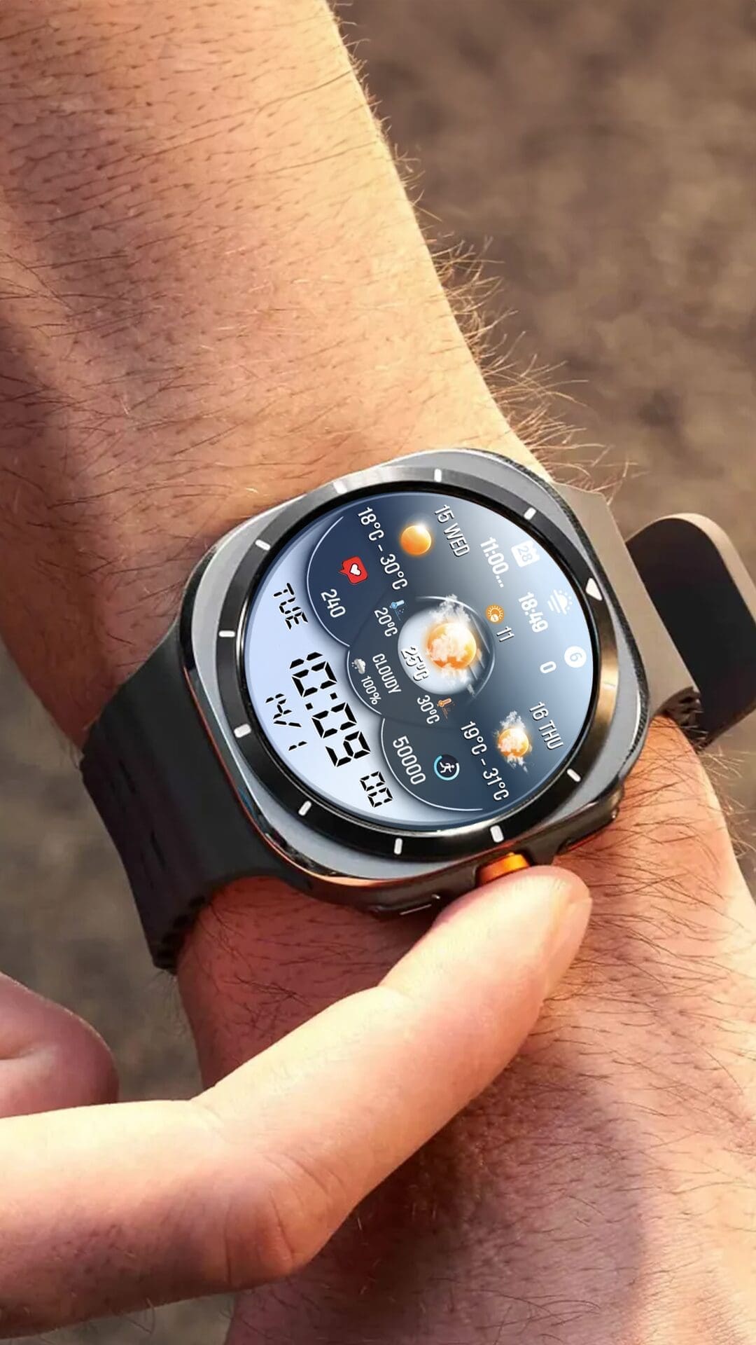 Samsung Galaxy Watch faces - N-SPORT720 Weather Forecast Watch Face