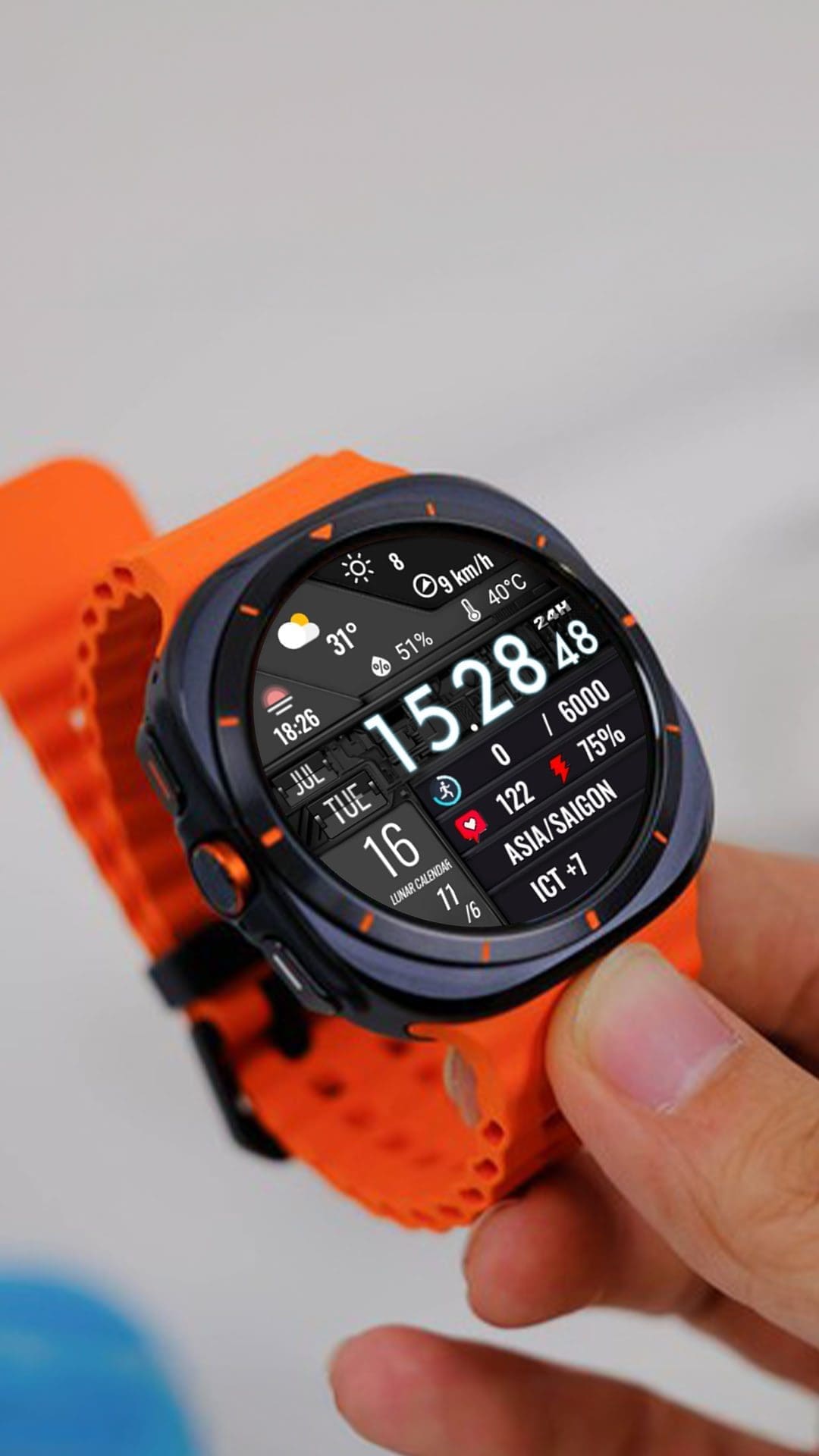 Samsung Galaxy Watch faces - N-SPORT705 Digital Information N-SPORT Watch Face