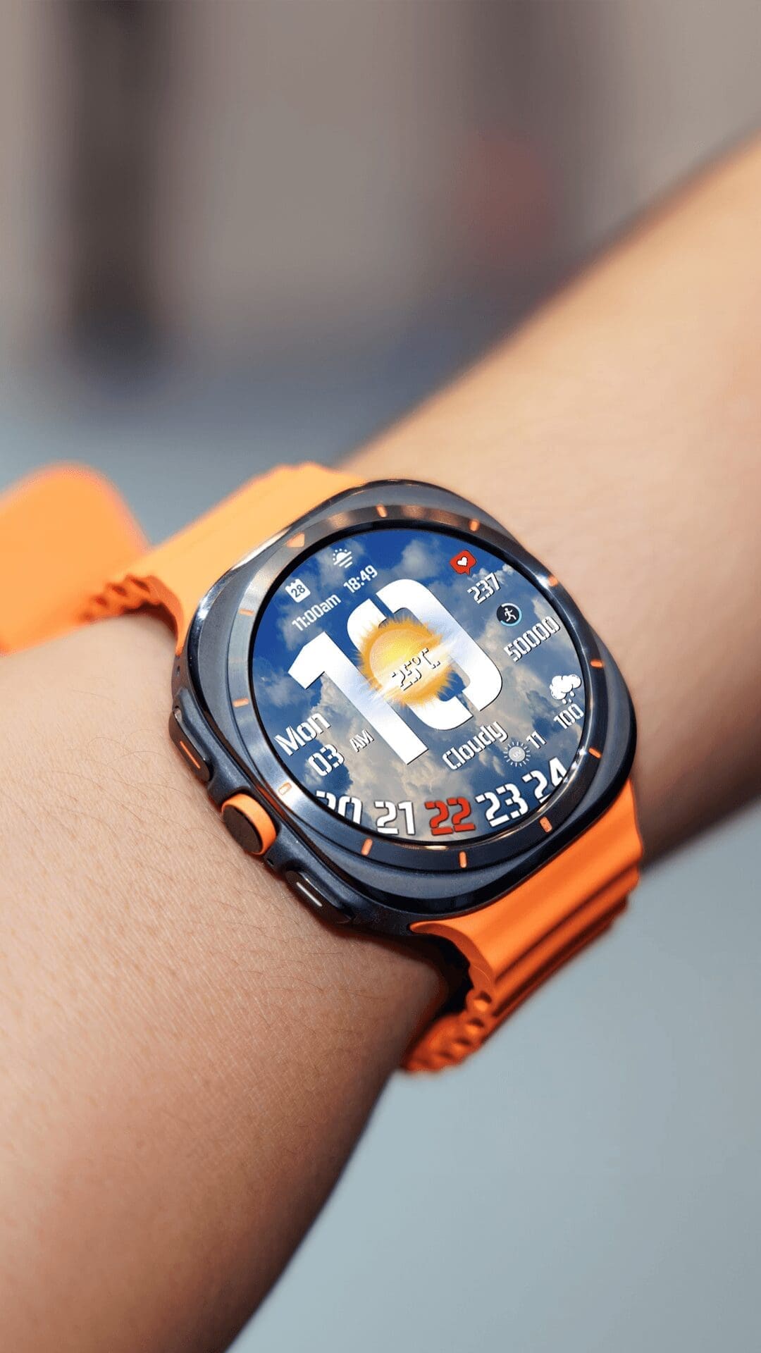 Samsung Galaxy Watch faces - N-SPORT 730 Weather Digital Watch Face