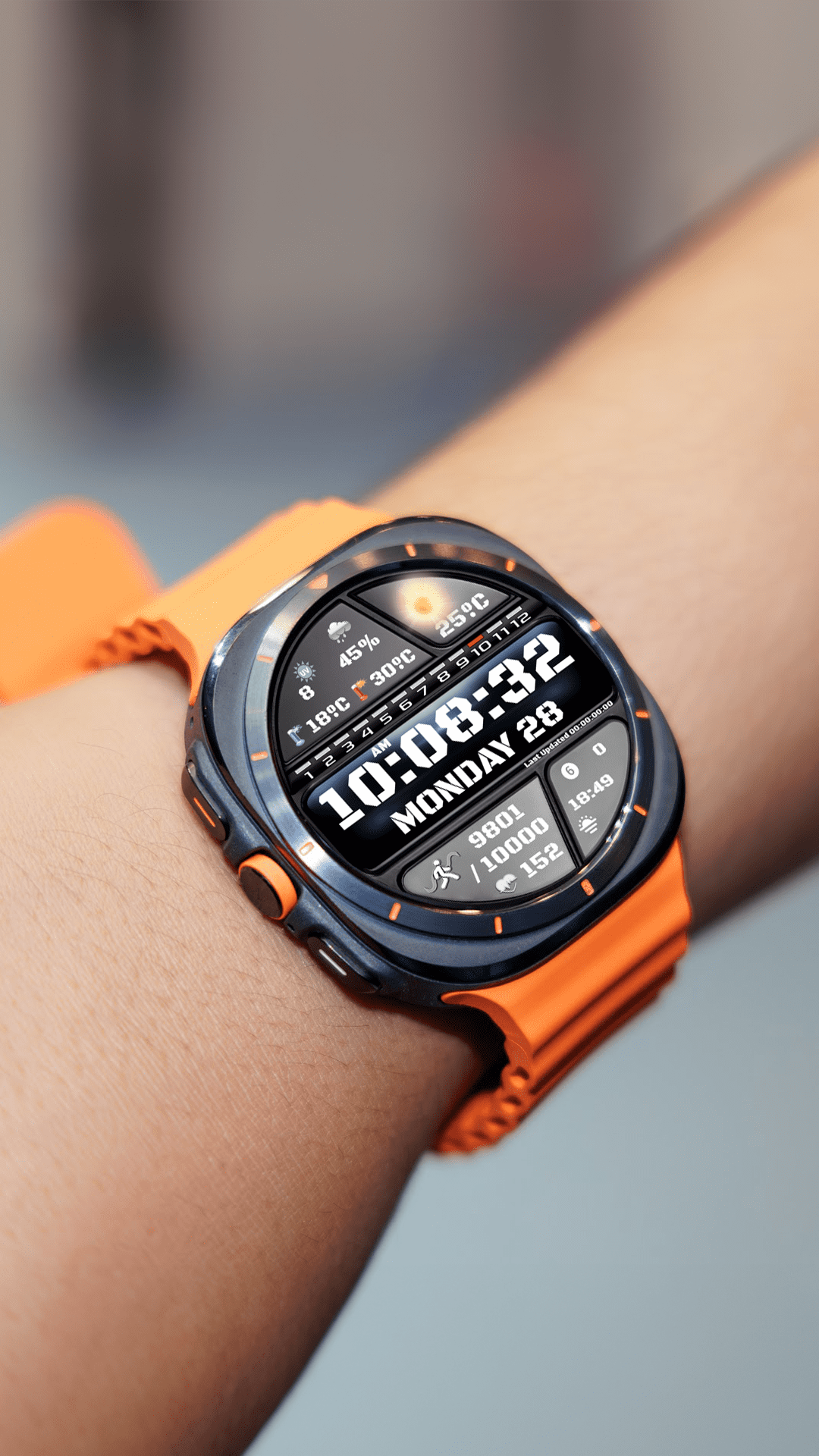 Samsung Galaxy Watch faces - N-SPORT704 Weather Time Watch Face