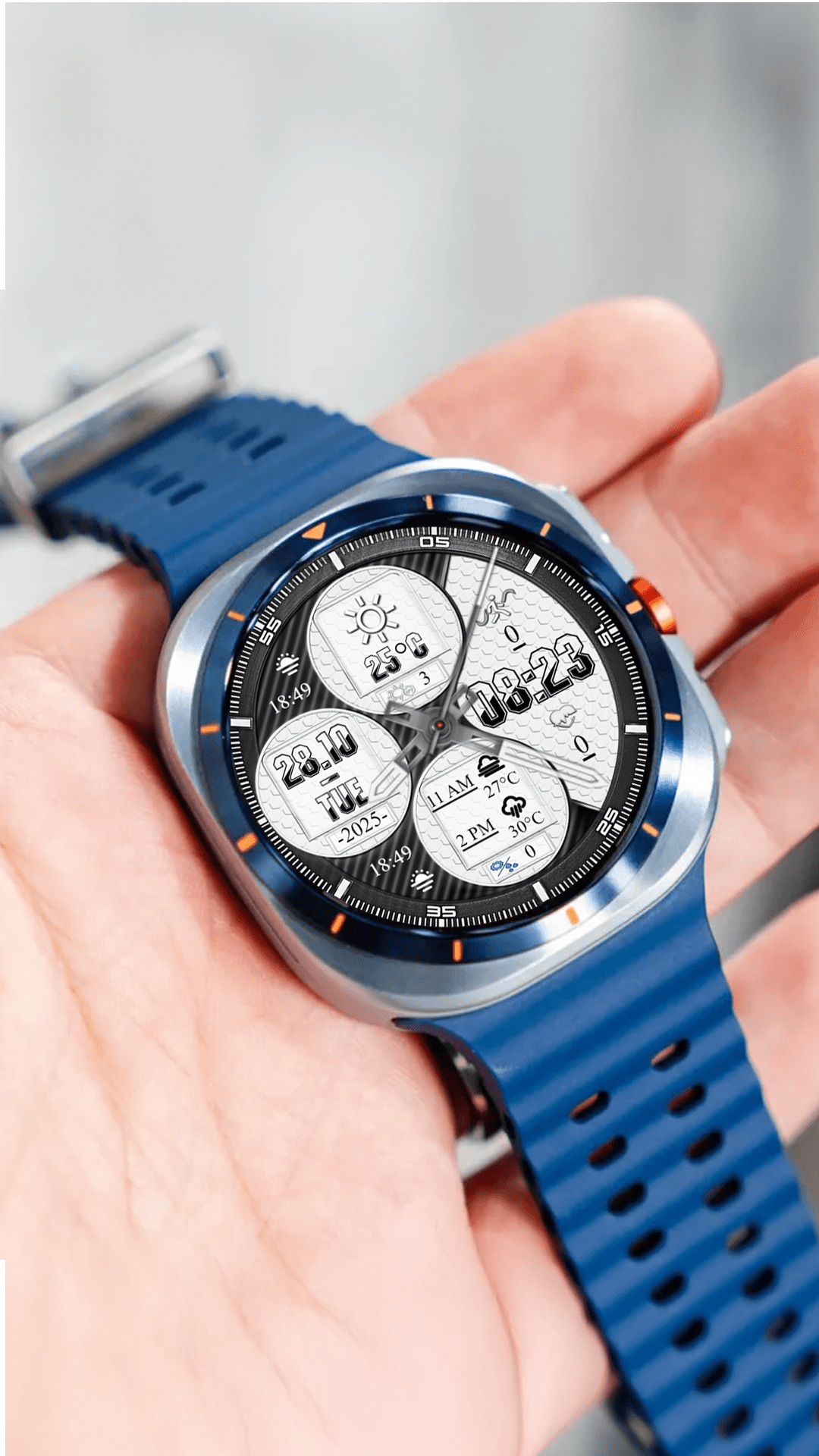 Samsung Galaxy Watch faces - N-SPORT 768 Black & White Watch N-SPORT Watch Face