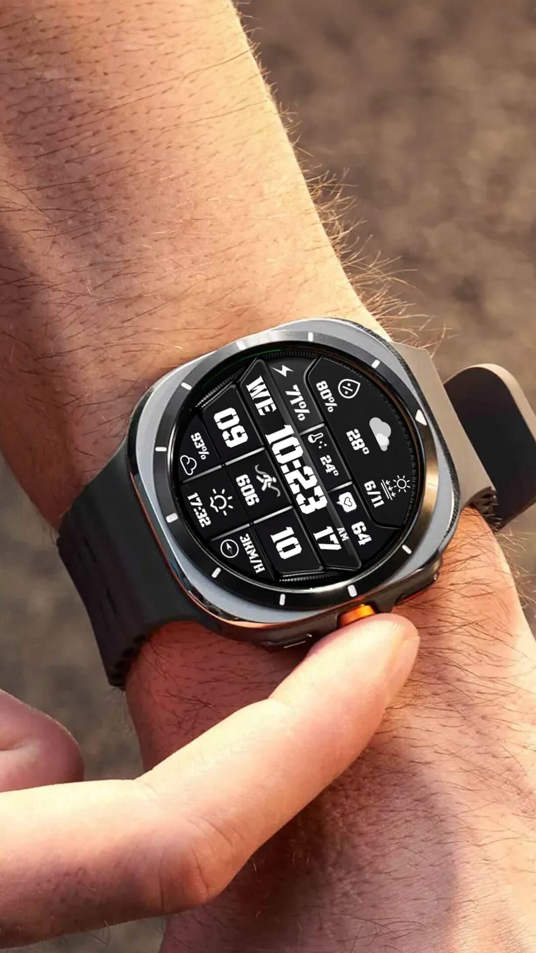 Samsung Galaxy Watch faces - N-SPORT712-Digital Color Watch Face