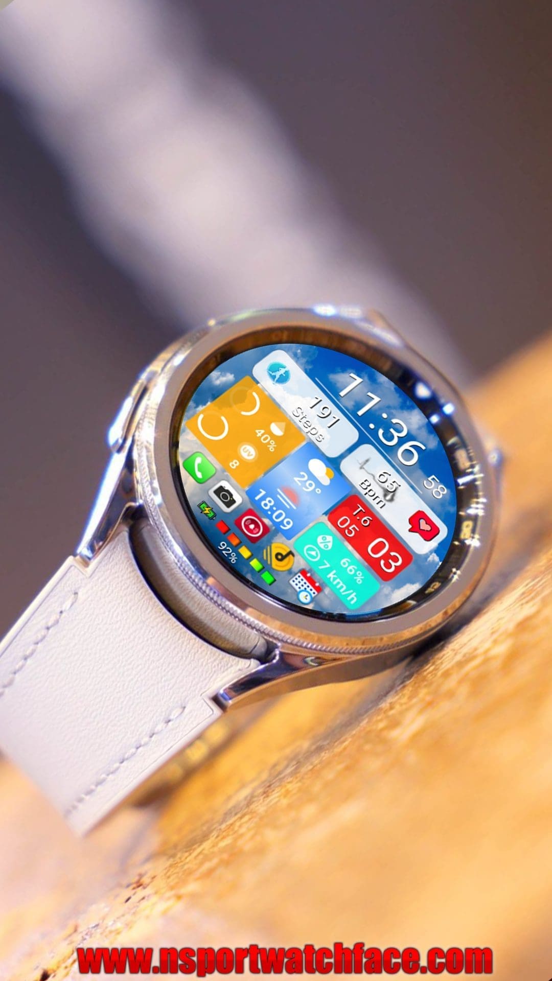Samsung Galaxy Watch faces - N-SPORT 700 Real-time Weather Luxury Digital Watch Face for Samsung & Wear OS