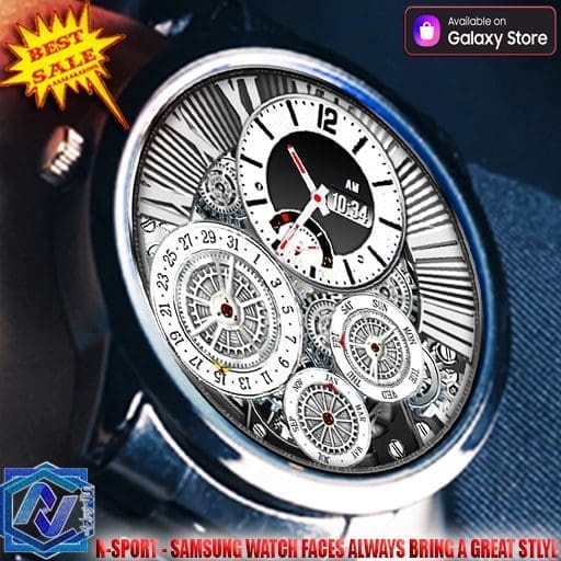 Samsung Watch Ultra face - [TizenOS] [N-SPORT 318] CLASSICAL BW ANIMATION
