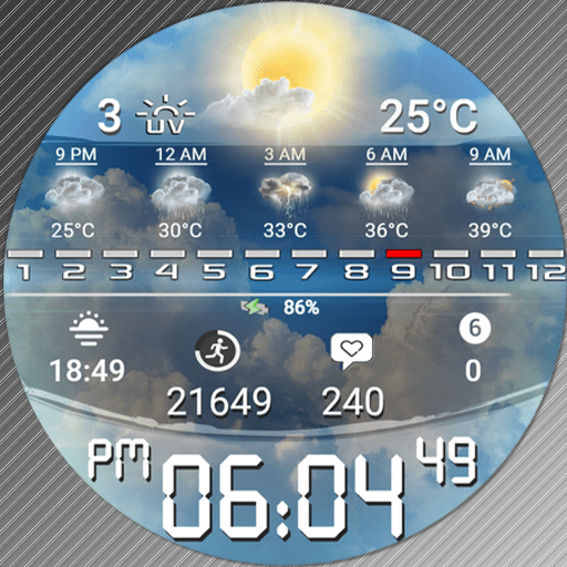 Samsung Watch Ultra face - N-SPORT 760 Real-time Weather Luxury Digital Watch Face for Samsung & Wear OS