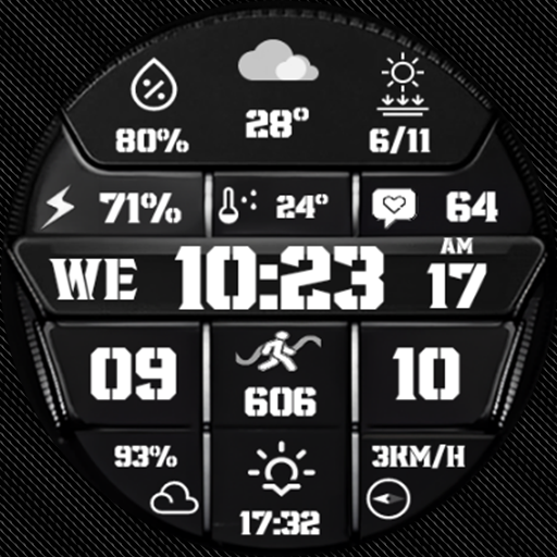 Samsung Watch Ultra face - N-SPORT 712 Luxury Digital Watch Face for Samsung & Wear OS