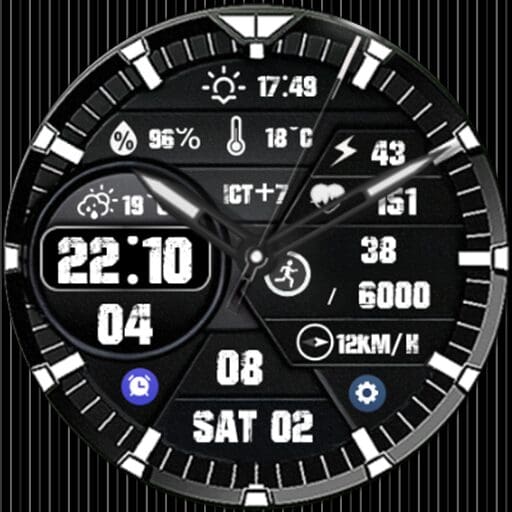 Samsung Watch Ultra face - N-SPORT 727 Luxury Hybrid Watch Face for Samsung & Wear OS
