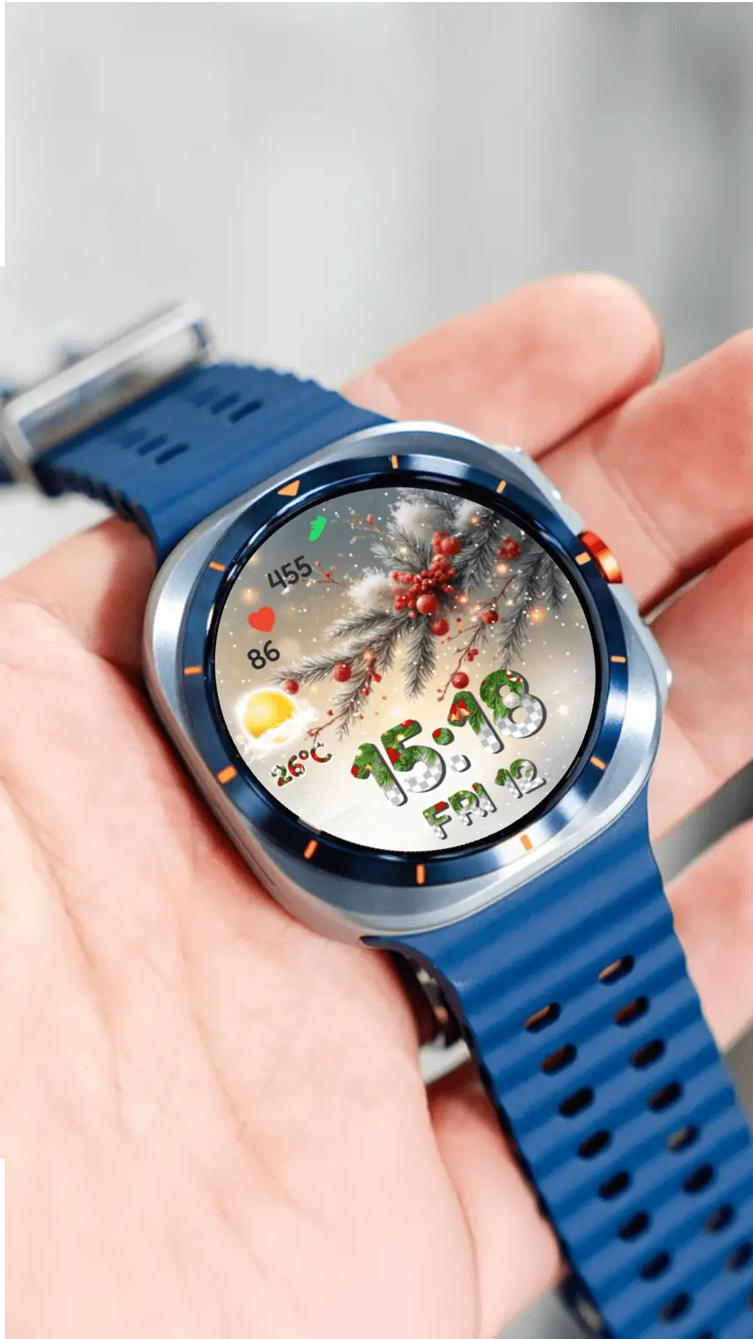 N-SPORT 777 Watch Face displaying weather icons