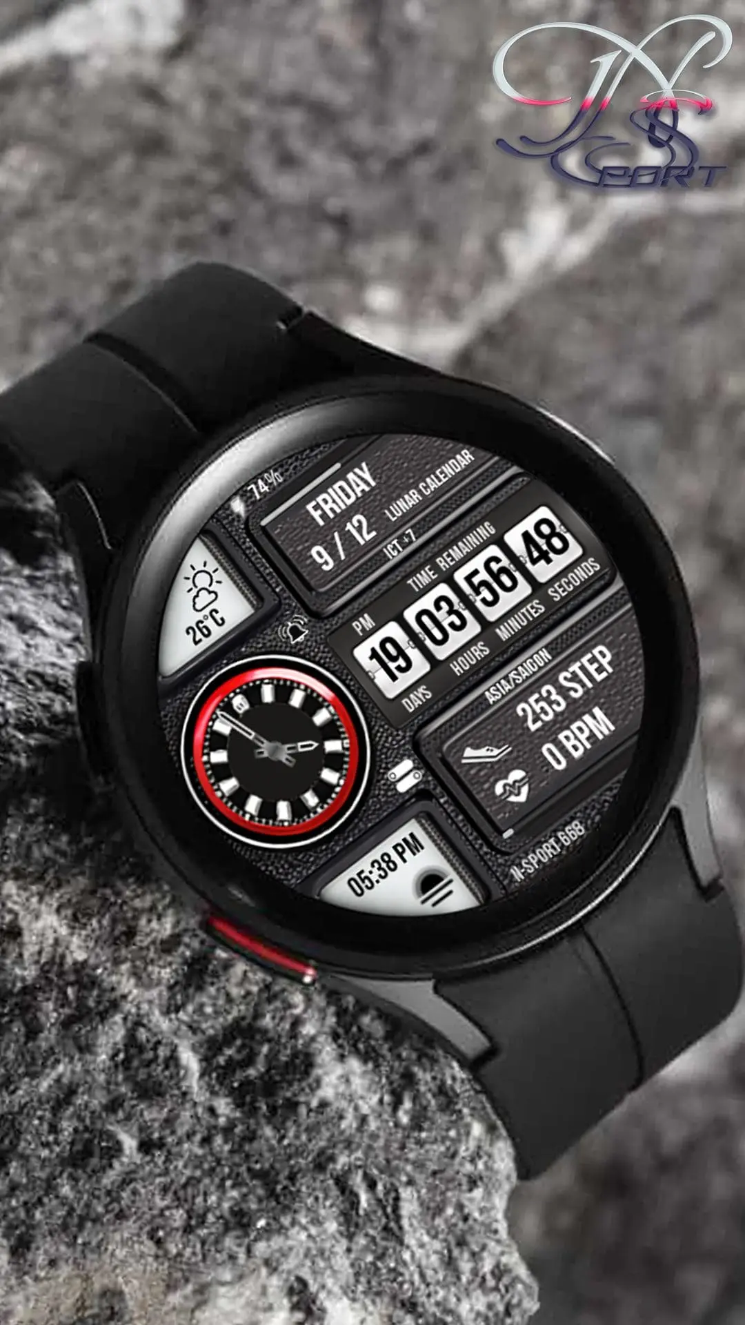 N-SPORT 668 Hybrid Watch Face